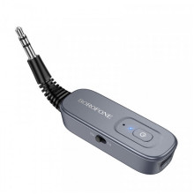 Bluetooth-ресивер BOROFONE BC51 Clear way AUX BT audio receiver/transmitter Metal Grey (6941991117305) (17395)