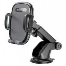 Автотримач для телефона BOROFONE BH53 Windy center console car holder Black Grey (6931474751867) (20495)