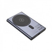 Зовнішній акумулятор HOCO Q32 Bird PD20W wireless magnetic power bank(5000mAh) Metal Gray (6942007634076) (495)