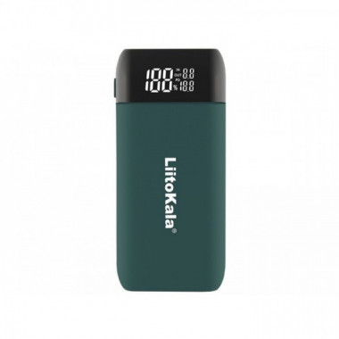 Повербанк-корпус/зарядка Liitokala Lii-MP2, 2x18650-21700, USB-C QC+PD, LCD, Box (Power Bank Case) Зелёный (15106)