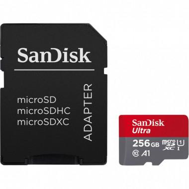 Карта памяти SanDisk 256GB microSDXC class 10 UHS-I Ultra (SDSQUAC-256G-GN6MA) (17106)