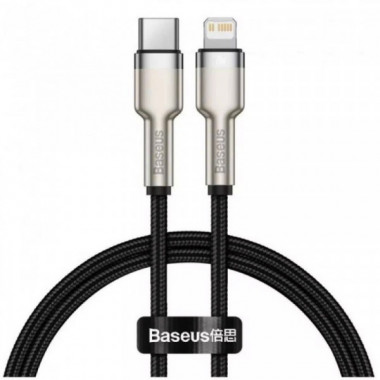 Кабель Baseus Cafule Series Metal Data Cable Type-C to iP PD 20W 0.25m Black (CATLJK-01) (18306)