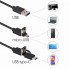 Камера эндоскоп с кабелем на 5 метров 5 мм USB/micro USB/ Type-C с подсветкой под Android (9406)