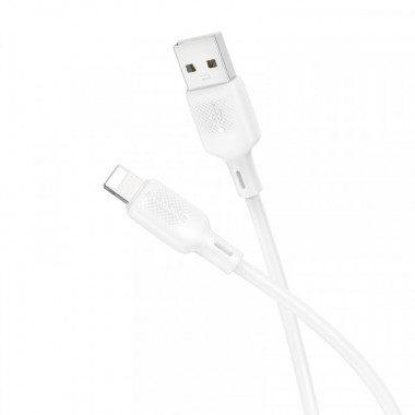 Кабель BOROFONE BX113 Lenny silicone charging data cable iP(L=1M) White (6941991115400) (20506)