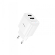 Мережевий зарядний пристрій HOCO C141A Smart dual-port charger White (6942007627856) (506)