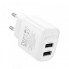 Мережевий зарядний пристрій HOCO C141A Smart dual-port charger White (6942007627856) (506)