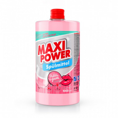 Средство для ручного мытья посуды Maxi Power Бабл Гам запаска 1000 мл (4823098411970) (7506)