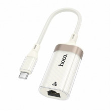 Адаптер переходник HOCO UA41B Crystal, Type-C to Ethernet RJ45 (100 Mbps) (18606)