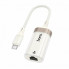 Адаптер переходник HOCO UA41B Crystal, Type-C to Ethernet RJ45 (100 Mbps) (18606)
