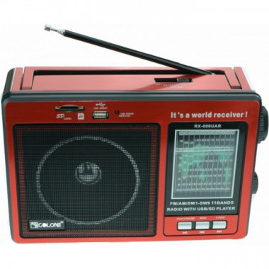 Портативный радио приемник "GOLON" RX-006UAR USB FM Красный (21606)