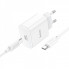Мережевий зарядний пристрій HOCO C76A Pro Majestic single port PD30W charger set (Type-C to Type-C)(EU) White (6942007616324) (19906)