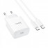 Мережевий зарядний пристрій HOCO C76A Pro Majestic single port PD30W charger set (Type-C to Type-C)(EU) White (6942007616324) (19906)
