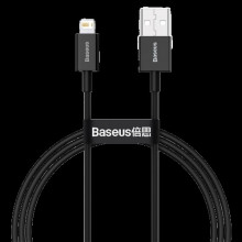 Кабель Baseus Superior USB 2.0 to Lightning 2.4А 1M Черный (CALYS-A01) (2906)