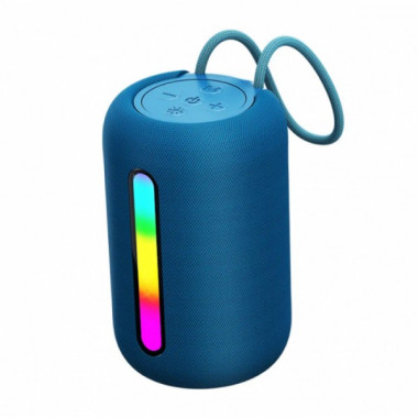 Портативная беспроводная Bluetooth колонка Celebrat SP-20 с подсветкой Синяя (22216)