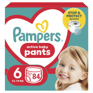 Подгузники Pampers трусики Pants Giant Размер 6 (14-19 кг) 84 шт. (8006540069530) (7216)