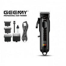 Аккумуляторный триммер машинка для стрижки волос Geemy GM-8040 с 4 насадками (14316)