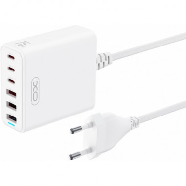 Сетевое зарядное устройство XO L133 3 USB-A 3 USB-C 75W Белый (9416)