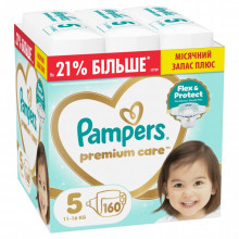 Подгузники Pampers Premium Care Розмір 5 (11-16 кг) 160 шт (8006530223799) (22516) Подгузники Pampers Premium Care Розмір 5 (11-16 кг) 160 шт (8006530223799) (22516)
