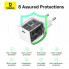 Мережевий зарядний пристрій з кабелем Baseus Palm Fast Charger 1C 30W EU Moon White(With:Baseus Mini White Cable C to C 60W(20V/3A) 1m Moon White) (P10111605213-01) (516)