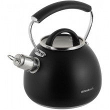 Чайник Ofenbach Magic Kettle 2.5л зі свистком та скляною кришкою, чорний (1816)