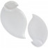 Блюдо порцелянове "White Leaf" з соусником 33см, біле (4916)