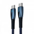 Кабель Baseus Glimmer Series Fast Charging Data Cable Type-C to Type-C 100W 1m Blue (CADH000703) (18326)