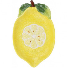 Набір 3 керамічні тарілки "Lemon" 31х20см, Жовтий лимон (4426)