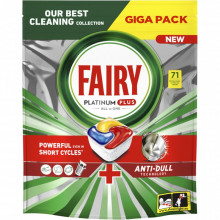 Таблетки для посудомоечных машин Fairy Platinum Plus All in One Lemon 71 шт. (8700216236126) (7426)