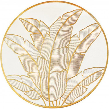 Набір 4 сервірувальних килимка Margrese Doily Floral Ø38см, плейсмат (подтарельник), білий із золотом (5526)