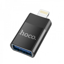 Адаптер HOCO UA17 iP Male to USB female USB2.0 adapter Black (6931474761989) (19726)