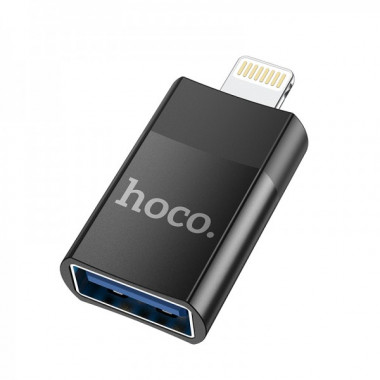 Адаптер HOCO UA17 iP Male to USB female USB2.0 adapter Black (6931474761989) (19726)