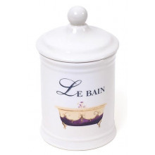 Ємність LE BAIN Ø10.5х18.5см для засобів гігієни, фарфор (6726)