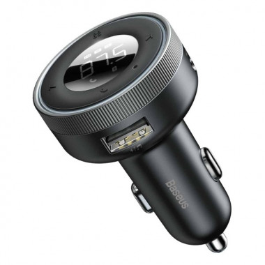 АЗП з FM-модулятором Baseus Enjoy Car Wireless MP3 Charger (Wireless 5.0+5V/3.4A) Black (CCLH-01) (15036)