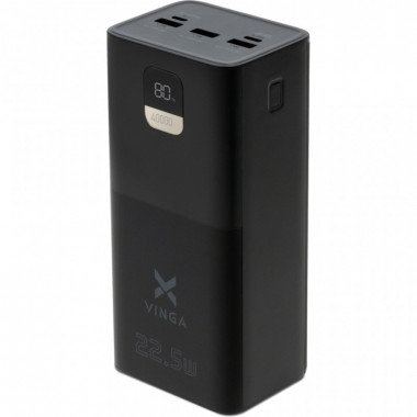 Батарея универсальная Vinga 40000 mAh 22.5W Display Black (VPBB4022) (19036)