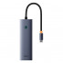 USB Hub Baseus Flite 7-Port Type-C to HDMI4K 60Hz*1+USB3.0*2+PD*1+RJ45*1+SD/TF3.0*1 Cерый (2036)