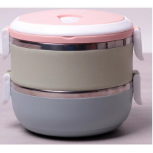 Ланч-бокс Kamille Food Box 2 ємності по 700 мл, 16.5х15х13.5см (7036)