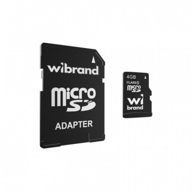 Карта памяти Wibrand 4GB microSD class 4 (WICDC4/4GB-A) (17136)