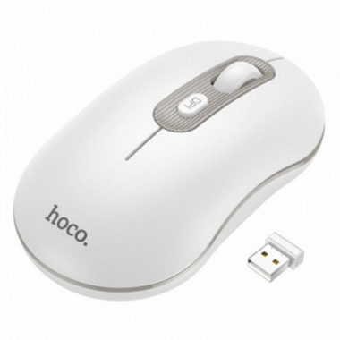 Маніпулятор миша HOCO GM21 Platinum 2.4G business wireless mouse White Gray (6931474790958) (8436)