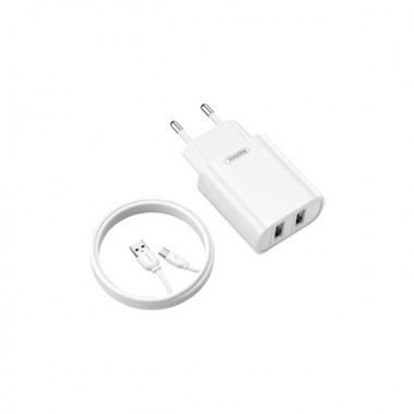 Сетевое зарядное устройство Remax Jane + кабель USB 2.0 to microUSB 1М Белый (RP-U35-M) (2736)