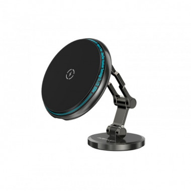 Автотримач для телефона з БЗП ACEFAST D30 magnetic folding wireless charging car holder Black (6974316283089) (14836)
