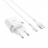 Мережевий зарядний пристрій з кабелем HOCO C12Q Smart QC3.0 charger set(Micro) 18W White (6931474716286) (19836)