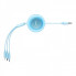 Кабель Baseus Bright Mirror 2 Series Retractable 3-in-1 Fast Charging  Data Cable USB to M+L+C 3.5A 1.1m Sky Blue (CAMJ010017) (14936)