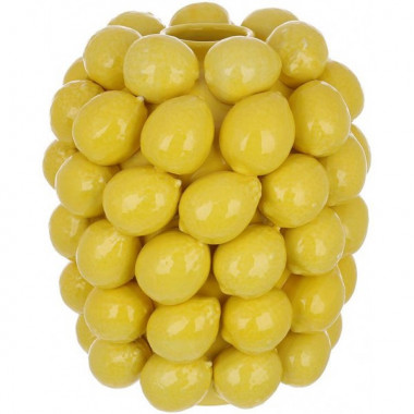 Ваза порцелянова "Lemon" Ø22х29см з рельєфним декором жовті лимони (5936)