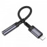 Перехідник BOROFONE BV24 Graceful digital audio converter cable iP to 3.5mm Metal Grey (6941991120398) (21046)