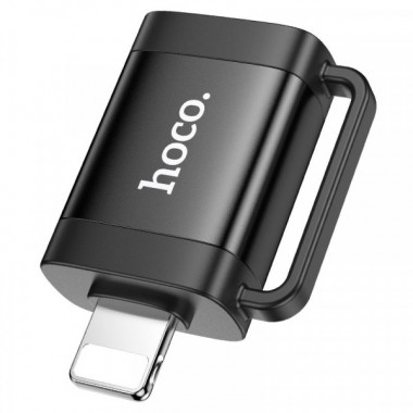 Адаптер HOCO UA31A iP male to USB female OTG adapter Black (6942007628082) (20146)