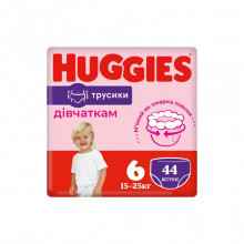 Подгузники Huggies Little Movers/Pants 6 (15-25 кг) для девочки 44 шт (5029053547664) (7146)