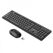 Клавіатура+миша HOCO GM17 Wireless business keyboard and mouse set(English Version) Black (6931474759481) (20246)
