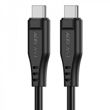 Кабель ACEFAST C3-03 Type-C to Type-C 3A, 60W, 1.2m, TPE, TPE connectors, Black (6974316280842) (19746)