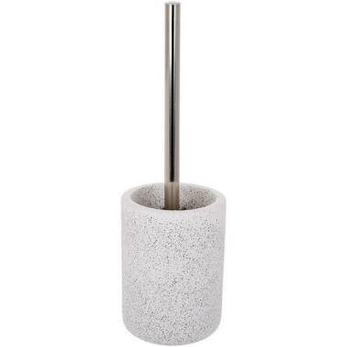 Йоржик для туалету з керамічною підставкою "White Granite" 31см (6746)
