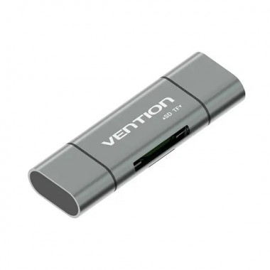 Кардридер Vention USB3.0 Multi-function Card Reader Gray Metal Type (CCHH0) (CCHH0) (18946)